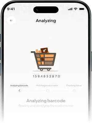 Analyzing ingredients mockup